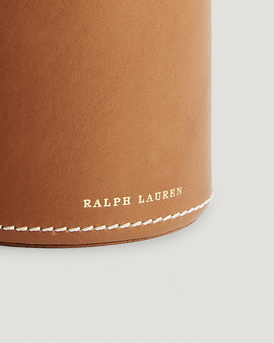 Men |  | Ralph Lauren Home | Brennan Leather Pencil Cup Saddle Brown