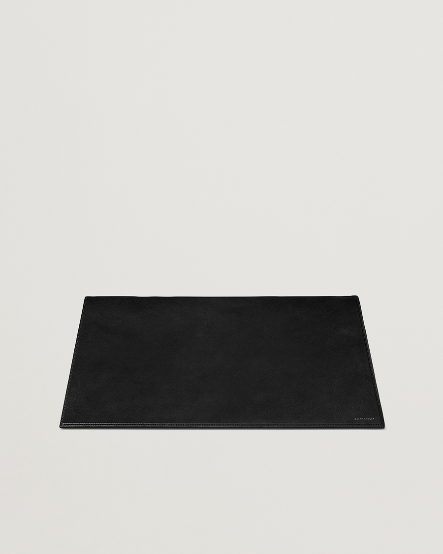 Herren |  | Ralph Lauren Home | Brennan Small Leather Desk Blotter Black