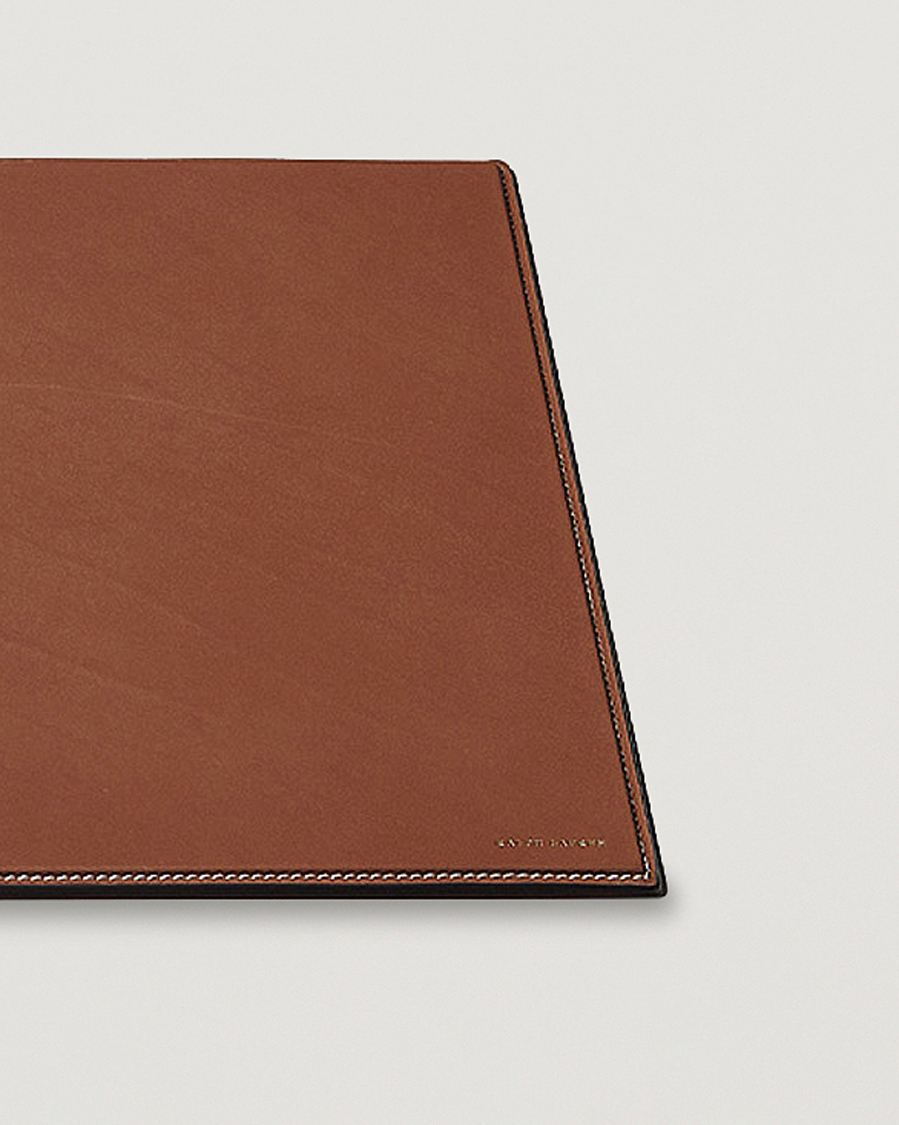 Herren |  | Ralph Lauren Home | Brennan Small Leather Desk Blotter Saddle Brown