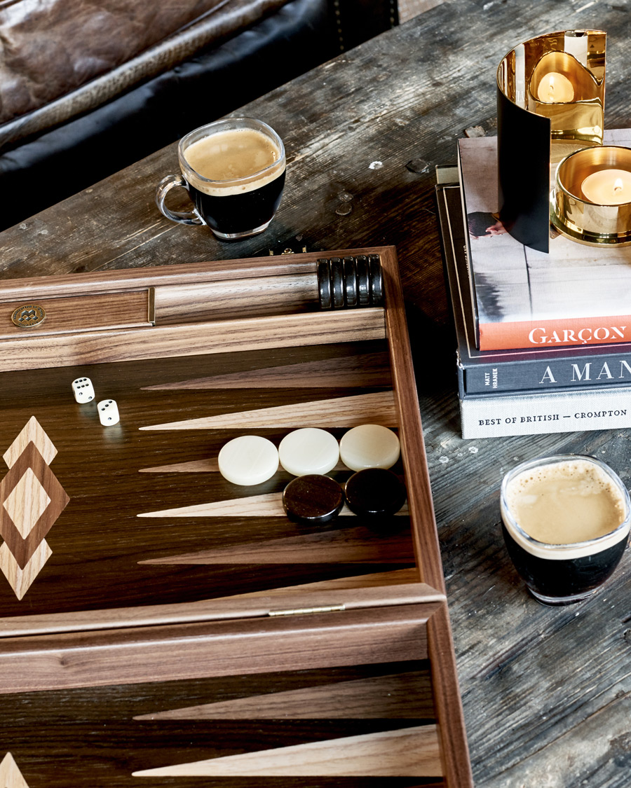 Herren | Manopoulos Walnut Natural Tree Large Backgammon | Manopoulos | Walnut Natural Tree Large Backgammon