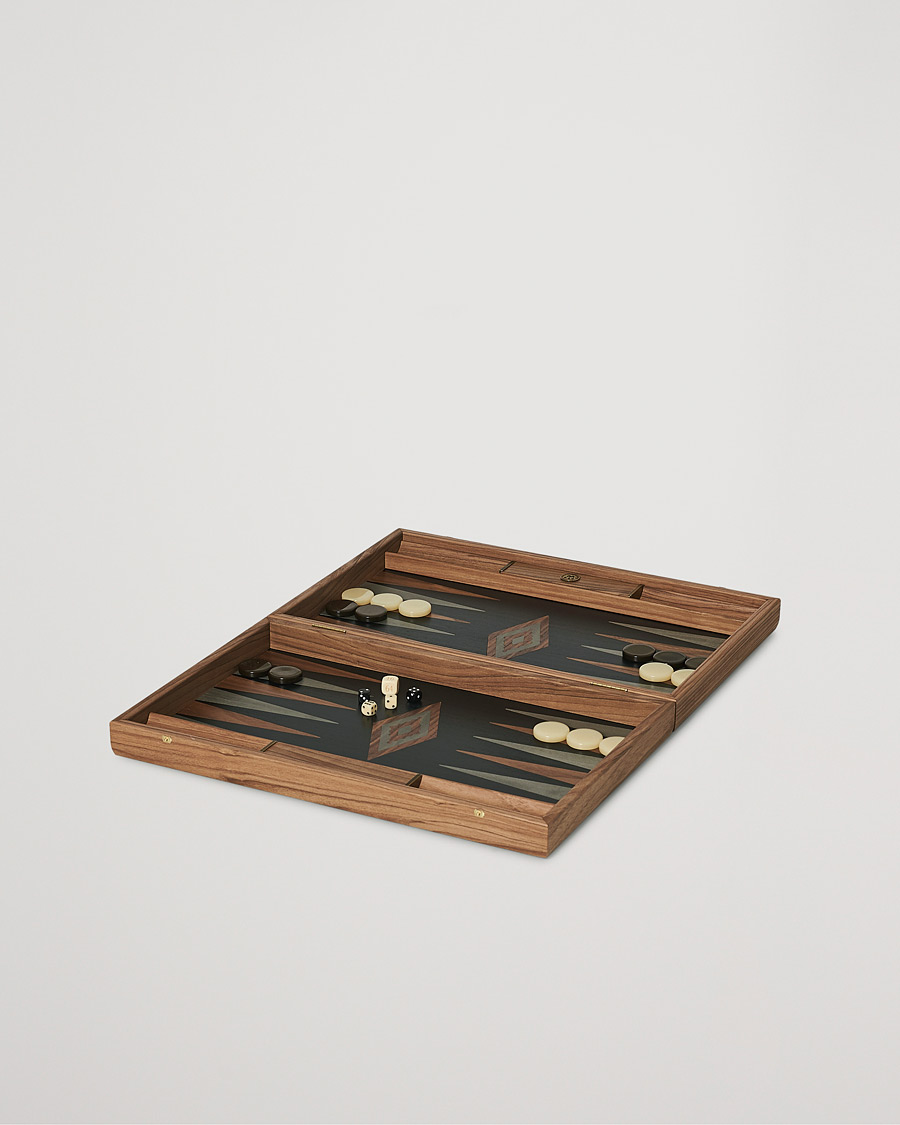 Herren | Spiel und Freizeit | Manopoulos | Walnut & Black Oak Large Backgammon