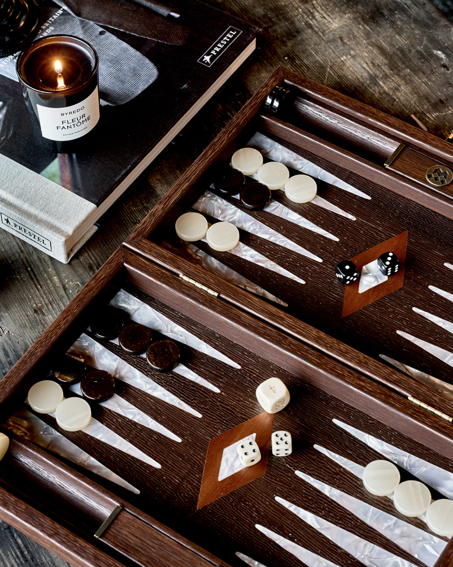 Herren | Für den Connaisseur | Manopoulos | Natural Burl Small Backgammon With Side Racks
