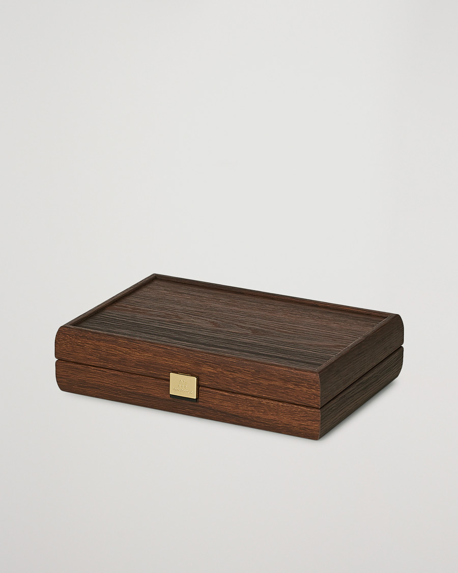 Herren |  | Manopoulos | Wooden Card Case Dark Brown