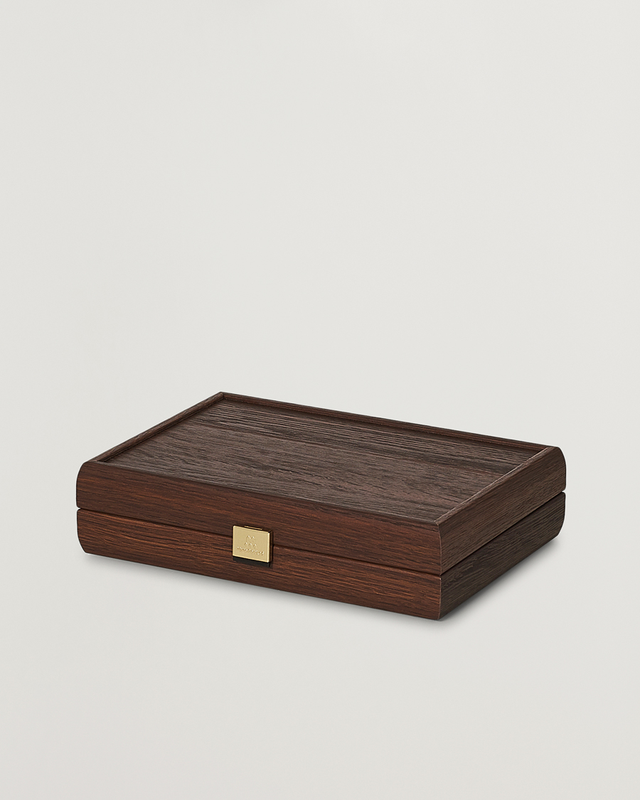 Herren | Lifestyle | Manopoulos | Wooden Domino Case Dark Brown