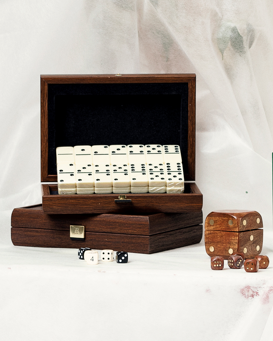 Herren | Manopoulos Wooden Domino Case Dark Brown | Manopoulos | Wooden Domino Case Dark Brown