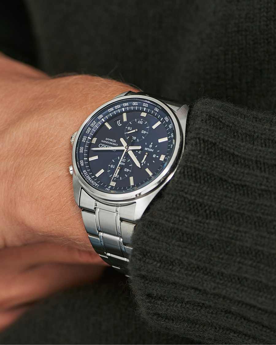 Men | Watches | Seiko | Chronograph 42mm Steel Blue Dial