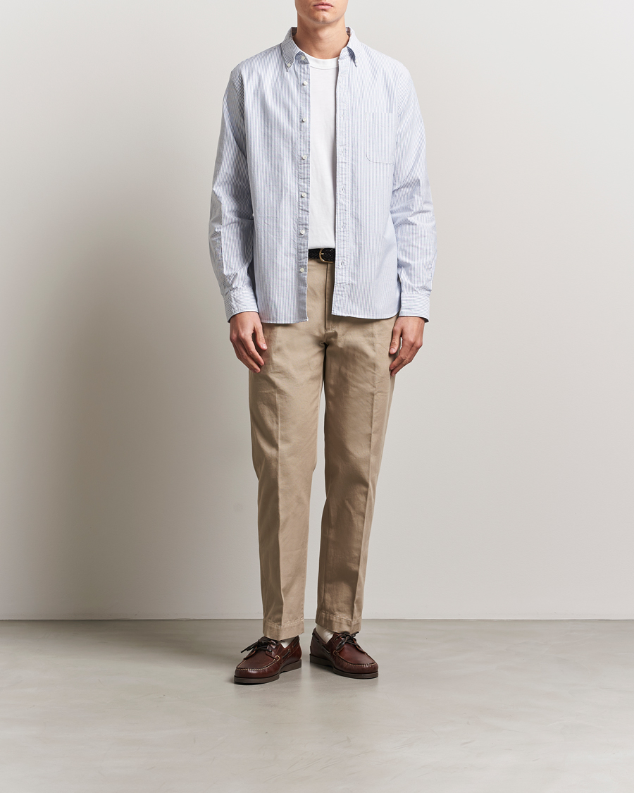 Herren | Hemden | BEAMS PLUS | Oxford Button Down Shirt Blue Stripe