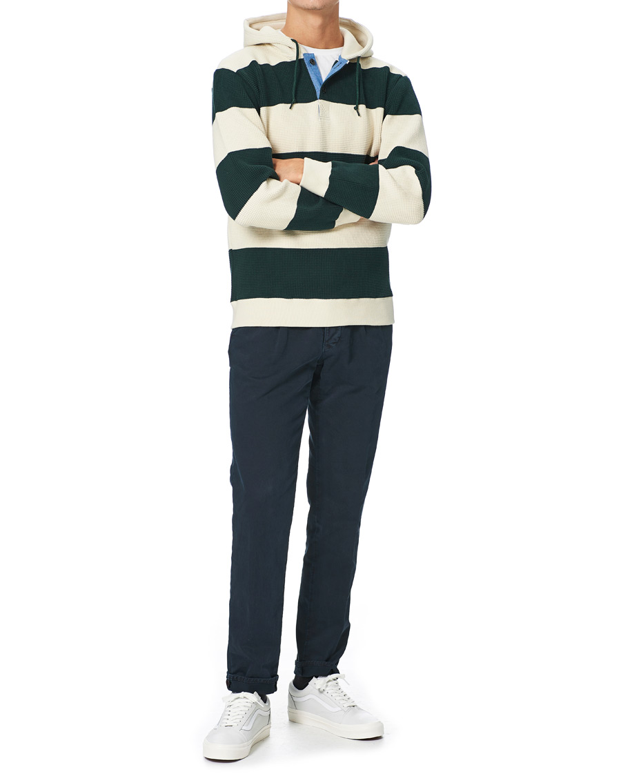 Herren | Pullover | BEAMS PLUS | Thermal Hoodie White/Green