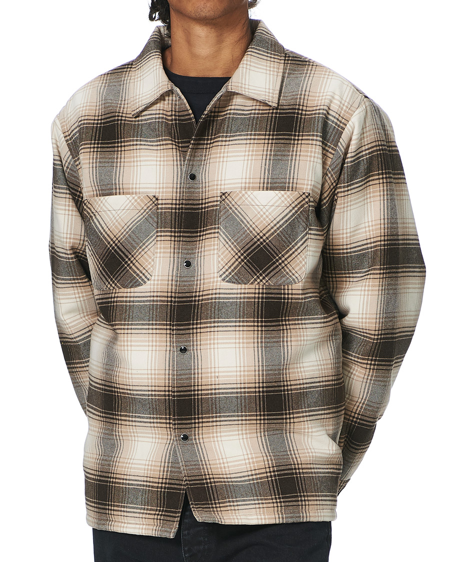 Herren | Jacken | BEAMS PLUS | Quilted Open Collar Jacket Brown Check