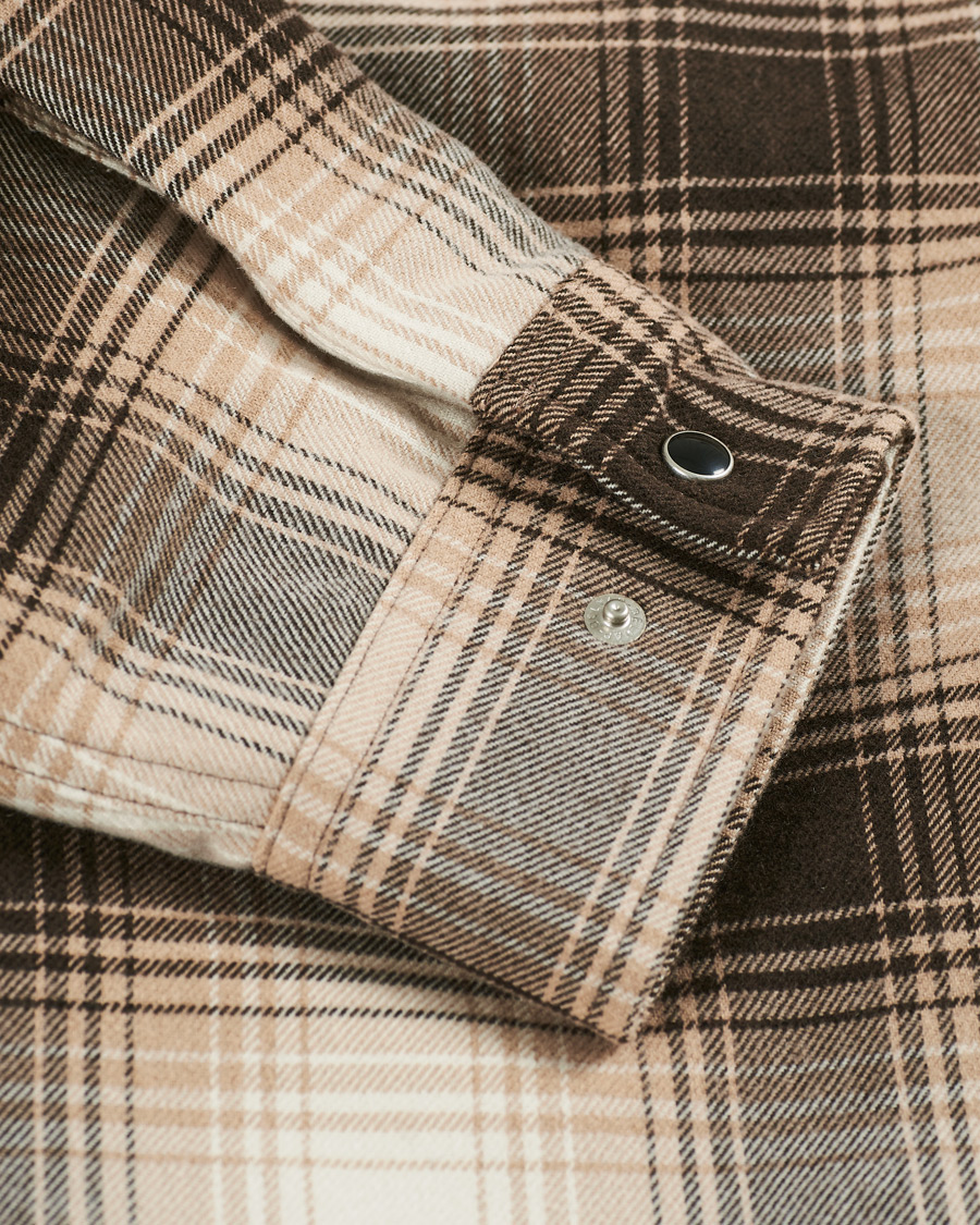 Herren | Jacken | BEAMS PLUS | Quilted Open Collar Jacket Brown Check