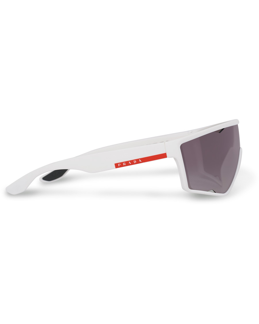 Herren | Prada Linea Rossa 0PS 09US Active Sunglasses White/Mirror | Prada Linea Rossa | 0PS 09US Active Sunglasses White/Mirror