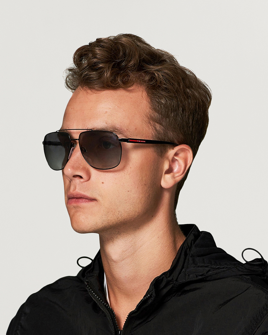 Herren | Prada Linea Rossa 0PS 55VS Sunglasses Black | Prada Linea Rossa | 0PS 55VS Sunglasses Black