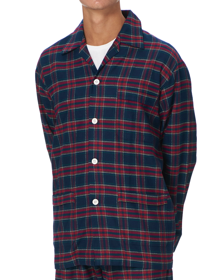 Herren | | Derek Rose | Brushed Cotton Flannel Checked Pyjama Set Multi