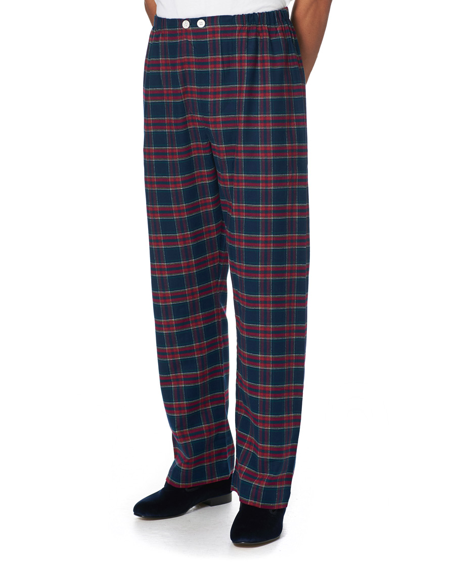 Herren | | Derek Rose | Brushed Cotton Flannel Checked Pyjama Set Multi
