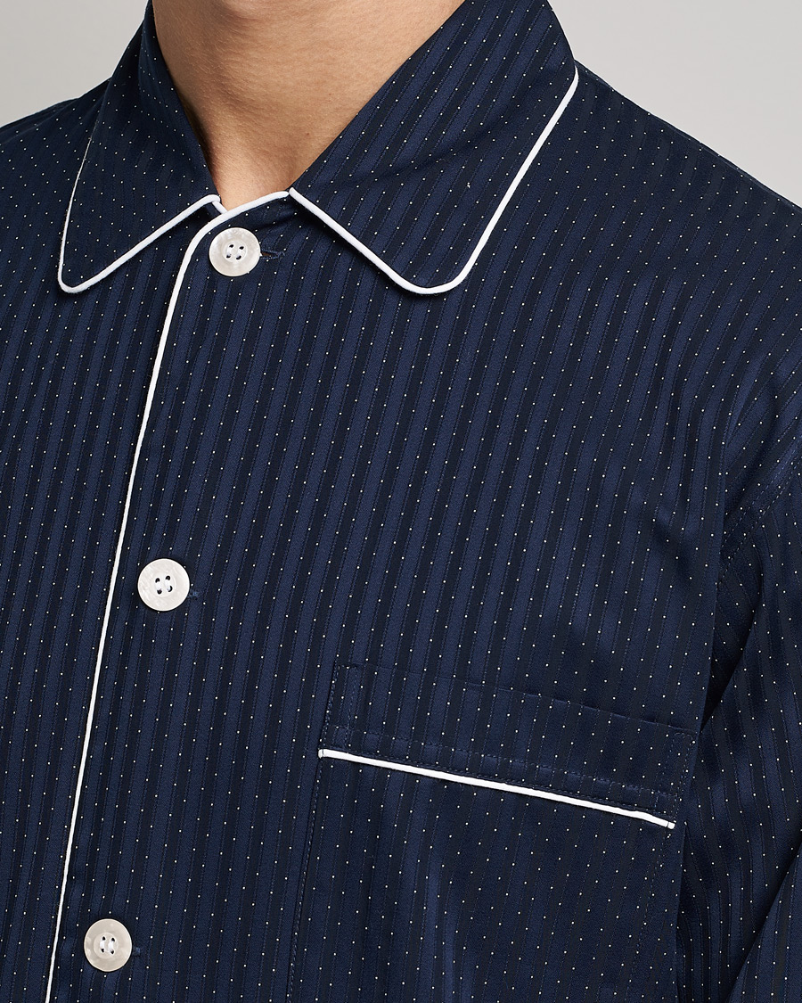 Herren | Schlafanzüge & Bademäntel | Derek Rose | Royal Piped Cotton Pyjama Set Navy