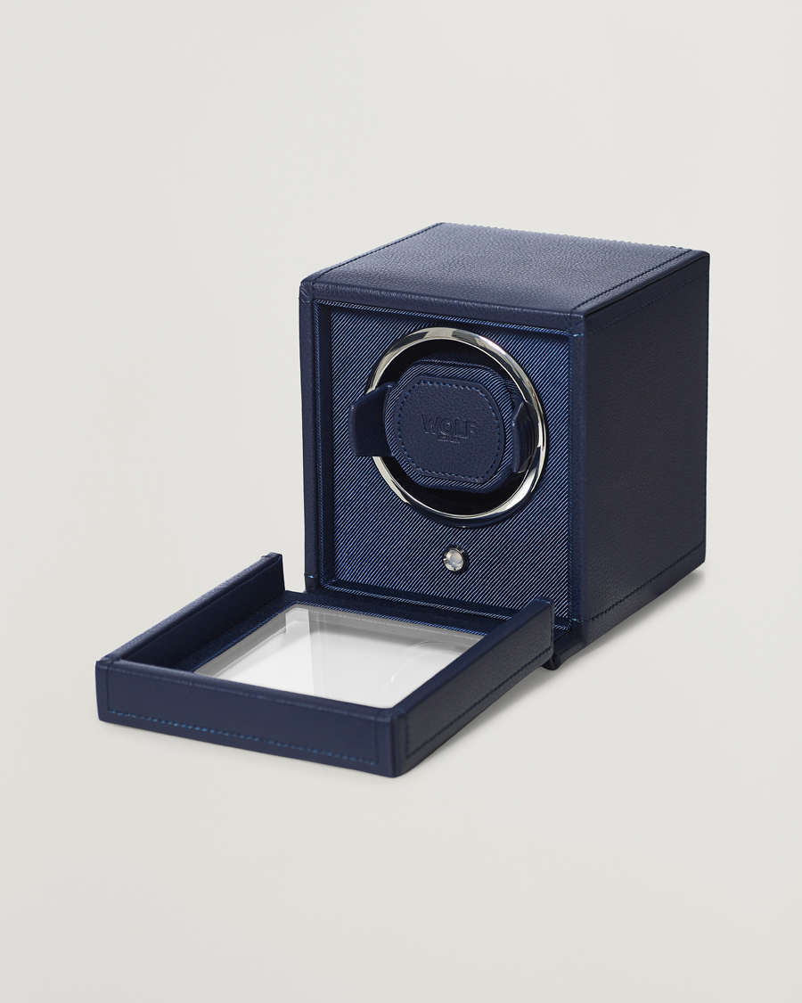 Herren | Uhren- und Schmuckkasten | WOLF | WOLFCub Single Watch Winder With CoverNavy