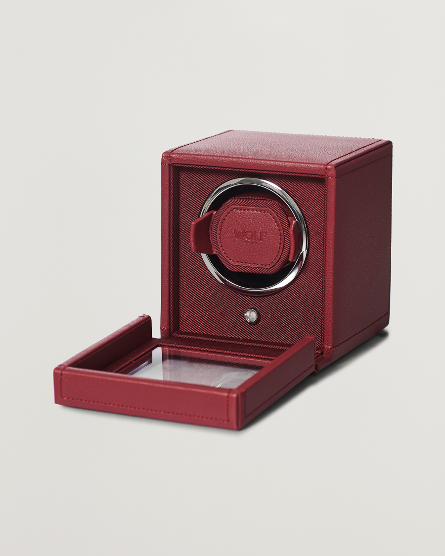 Herre | Ur opbevaring | WOLF | Cub Single Winder With Cover Bordeaux