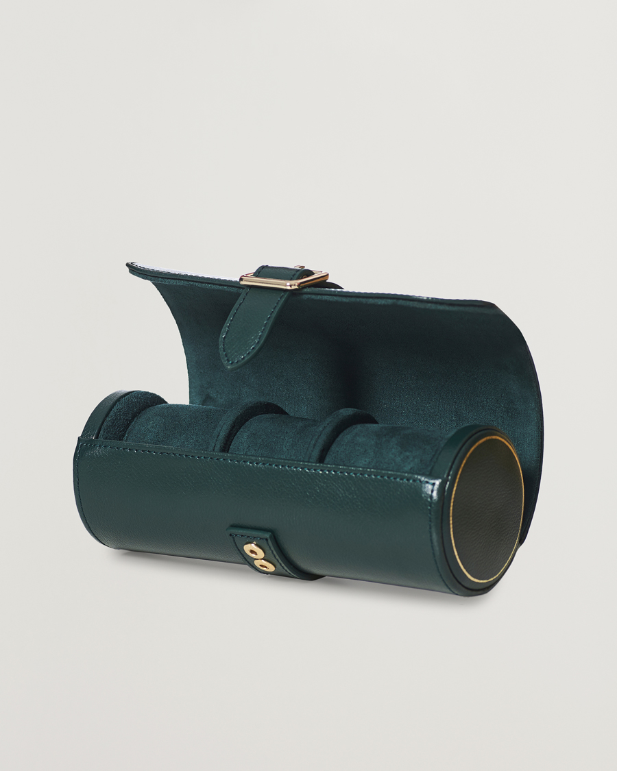 Herr | WOLF | WOLF | British Racing Green Triple Watch Roll