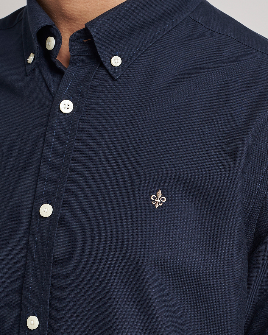 Herren | Hemden | Morris | Oxford Button Down Cotton Shirt Navy