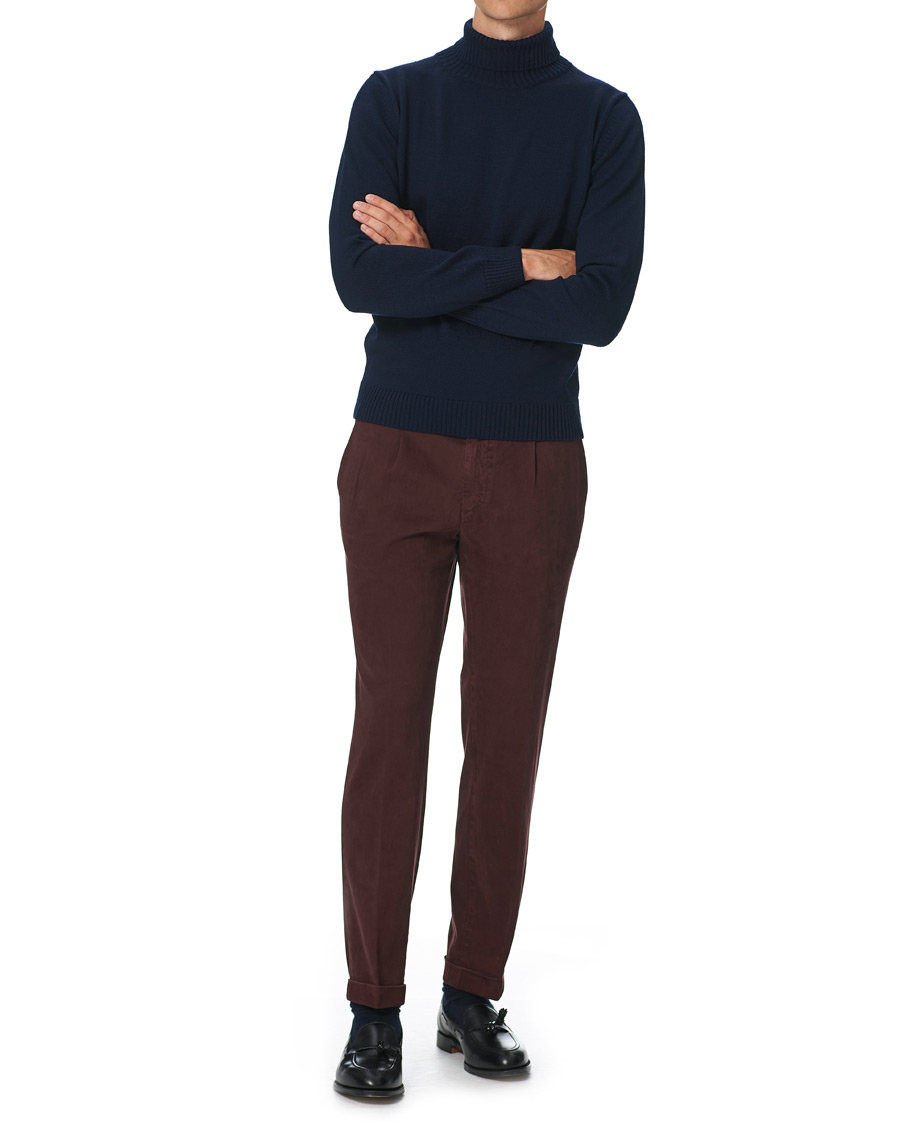 Herren | Hosen | Briglia 1949 | Easy Fit Cotton Stretch Chino Burgundy