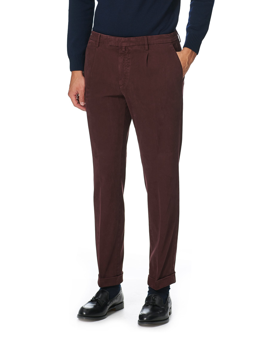 Herren | Hosen | Briglia 1949 | Easy Fit Cotton Stretch Chino Burgundy