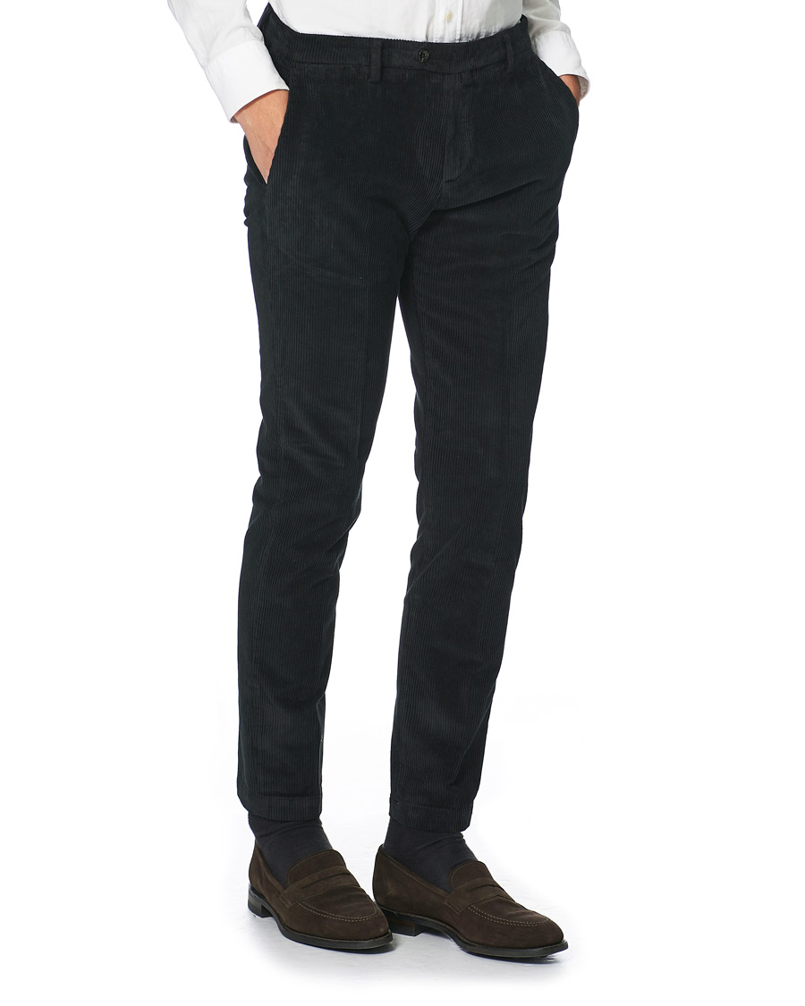 Herren | Hosen | Briglia 1949 | Slim Fit Corduroy Trousers Black