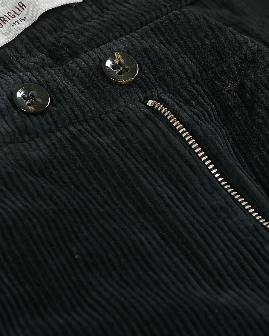 Herren | Hosen | Briglia 1949 | Slim Fit Corduroy Trousers Black