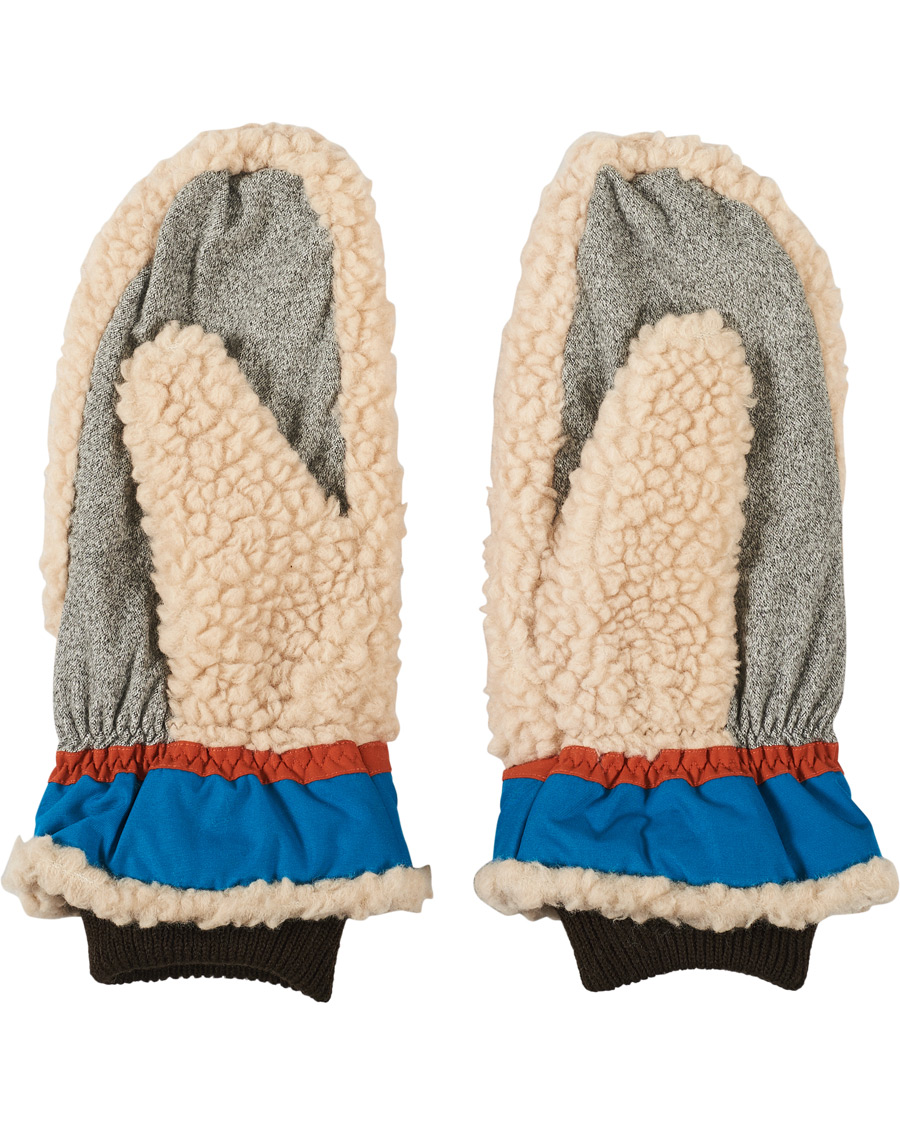 Herren | | Elmer by Swany | Miyo Wool Teddy Mittens Beige/Blue
