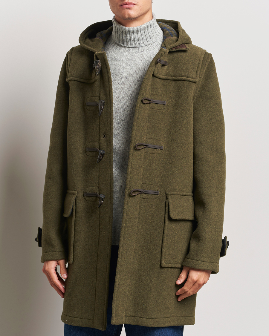 Herren | Jacken | Gloverall | Morris Duffle Coat Loden Green/Check
