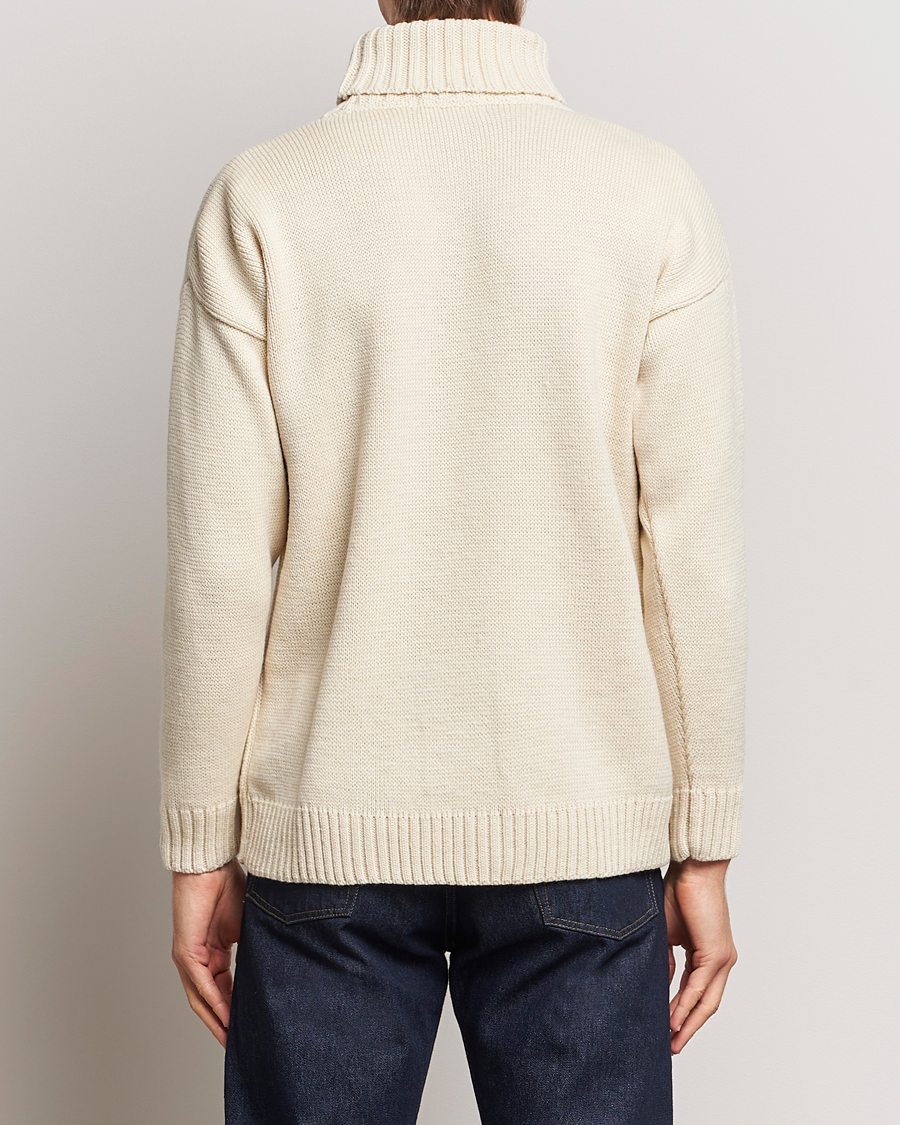 Herren | Pullover | Gloverall | Submariner Chunky Wool Roll Neck Ecru