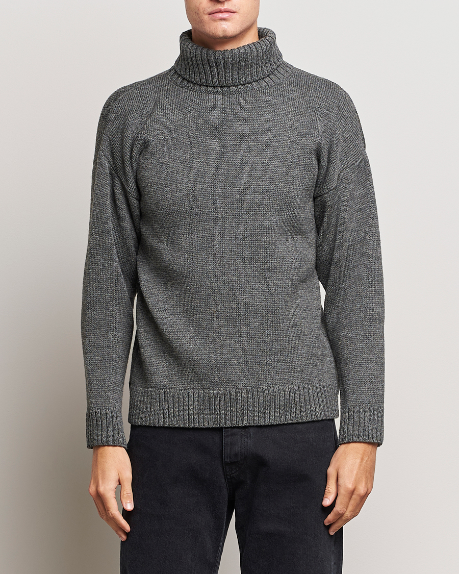 Herren |  | Gloverall | Submariner Chunky Wool Roll Neck Grey
