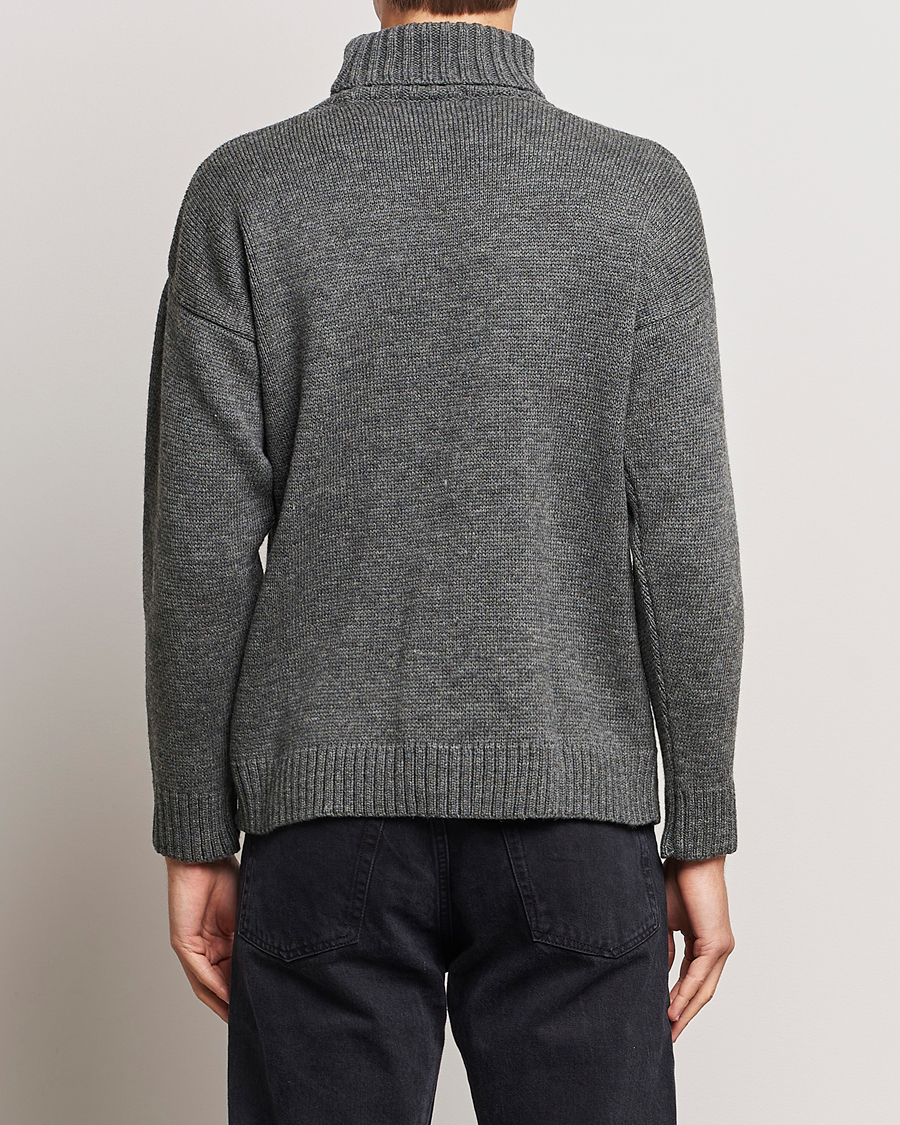 Herren | Pullover | Gloverall | Submariner Chunky Wool Roll Neck Grey