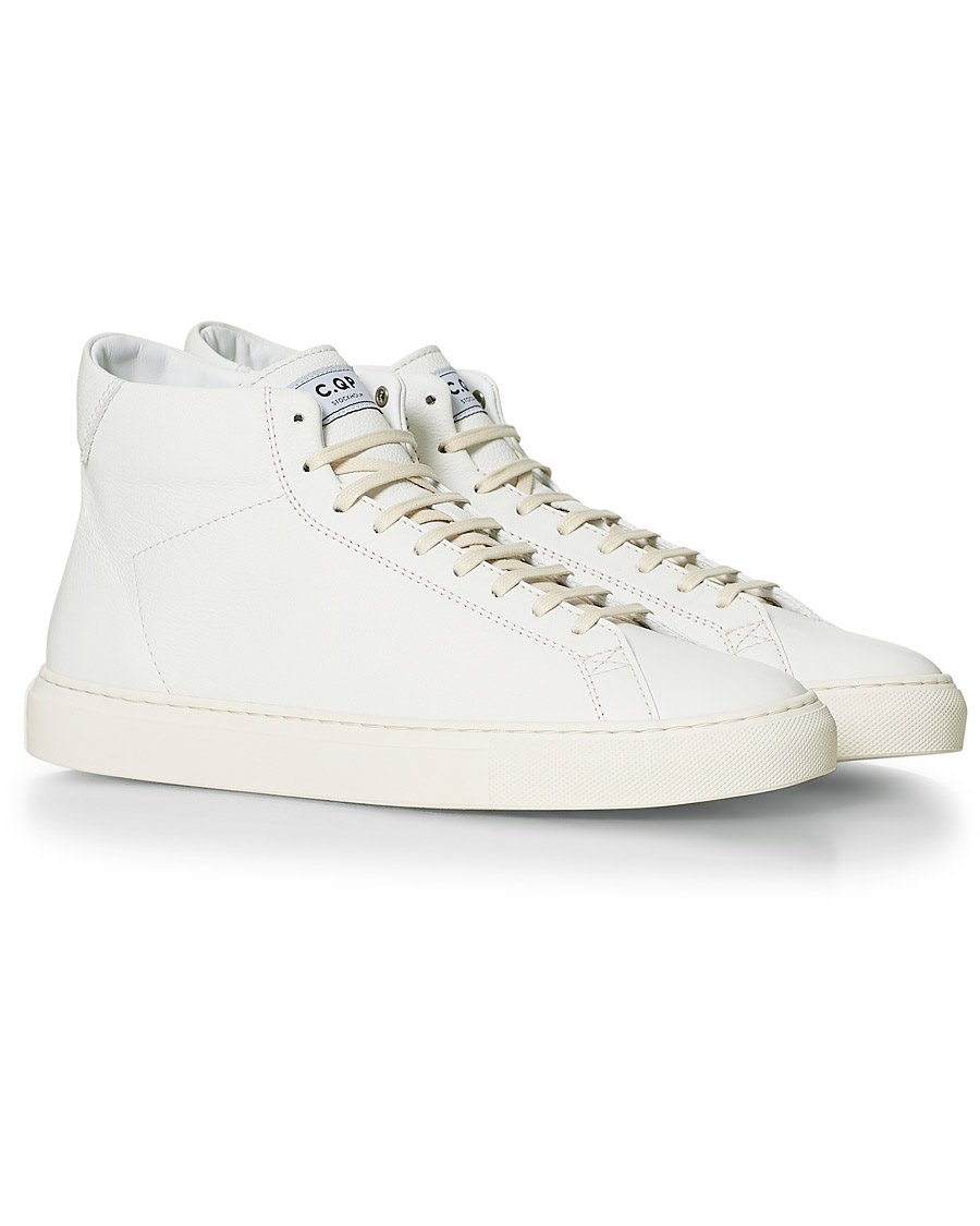 Herren | C.QP Flyback High Top Leather Sneaker Vintage White | CQP | C.QP Flyback High Top Leather Sneaker Vintage White