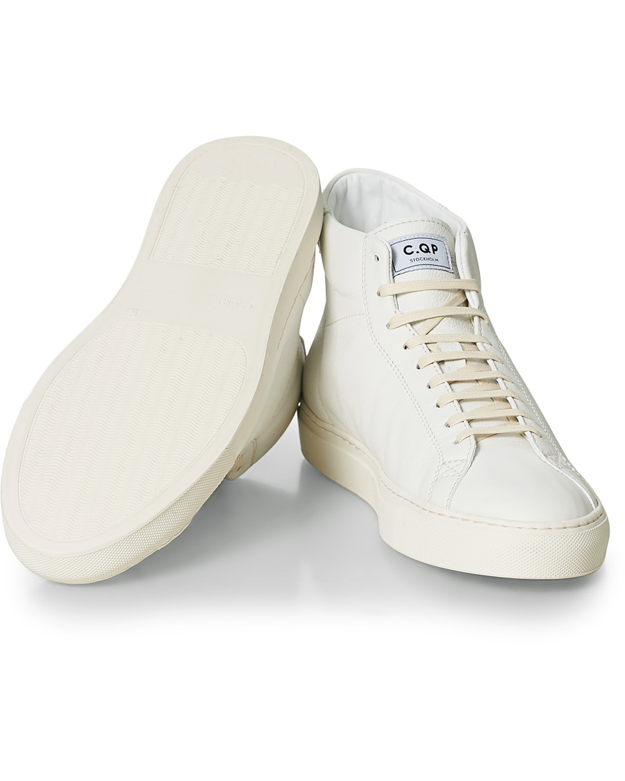 Herren | C.QP Flyback High Top Leather Sneaker Vintage White | CQP | C.QP Flyback High Top Leather Sneaker Vintage White