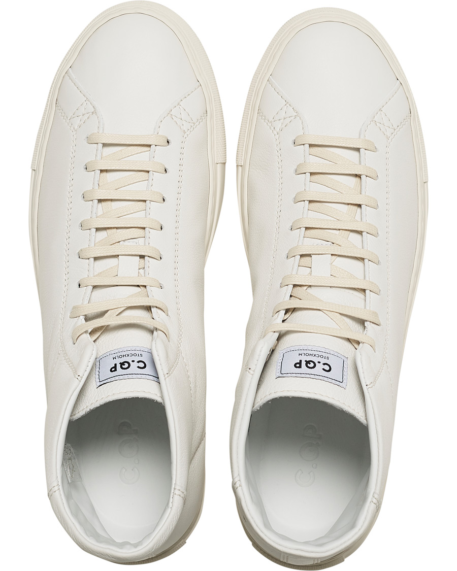 Herren | C.QP Flyback High Top Leather Sneaker Vintage White | CQP | C.QP Flyback High Top Leather Sneaker Vintage White