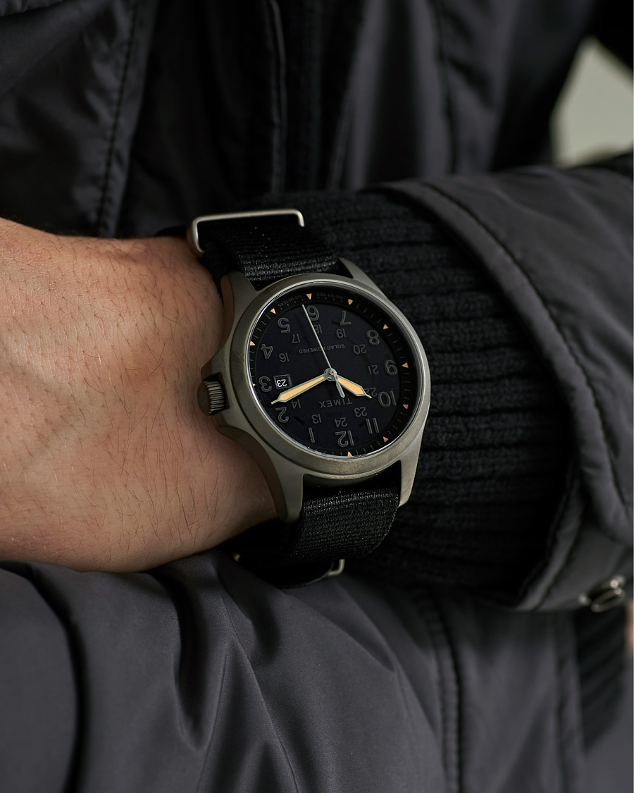 Herren | Textil Strap | Timex | Field Post Solar Watch 41mm Black Dial
