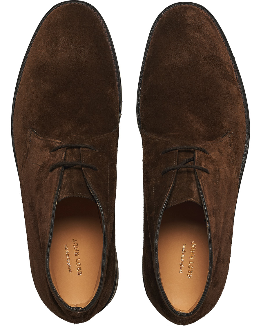Herren | John Lobb Heywood Chukka Boot Dark Brown Suede | John Lobb | Heywood Chukka Boot Dark Brown Suede