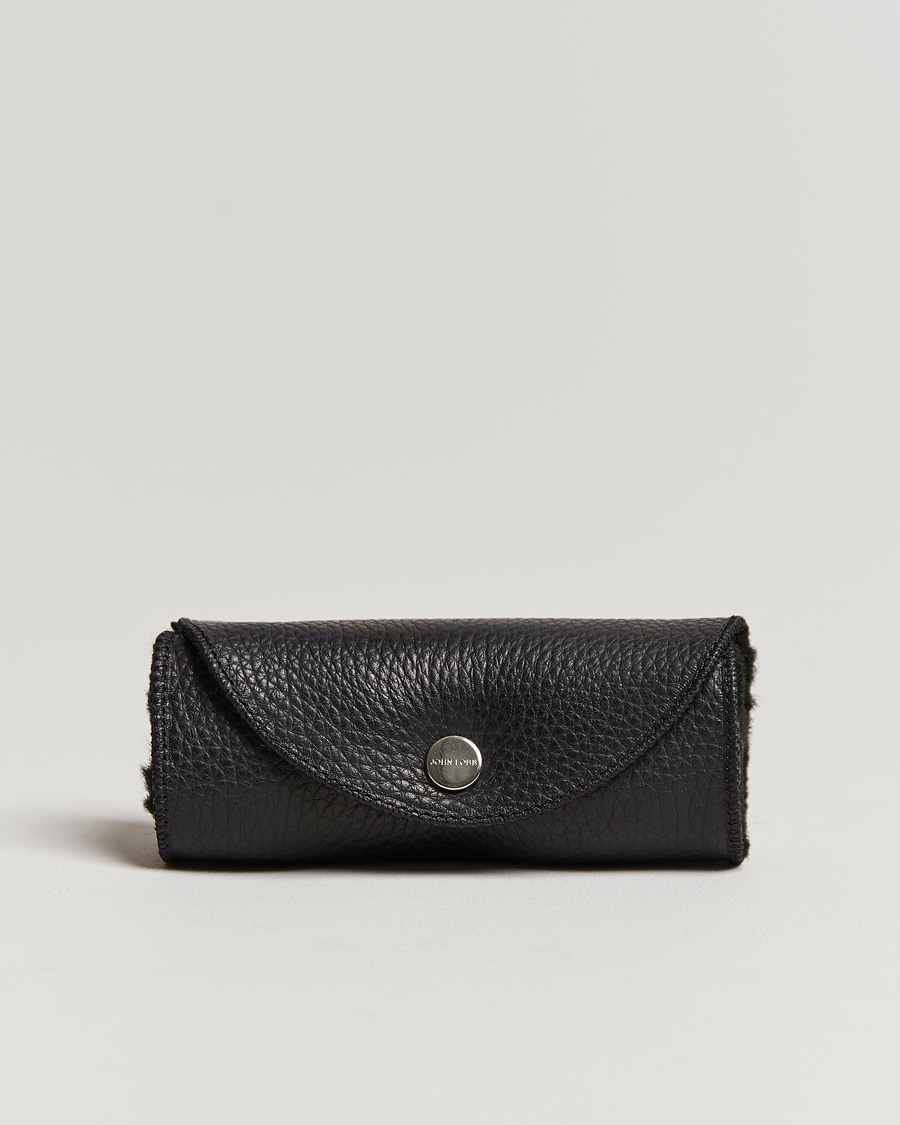 Herren | John Lobb Grain Leather Buffing Glove Black Fur | John Lobb | Grain Leather Buffing Glove Black Fur