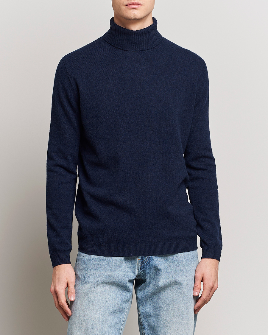 Herren | Kaschmirpullover | People's Republic of Cashmere | Cashmere Turtleneck Navy