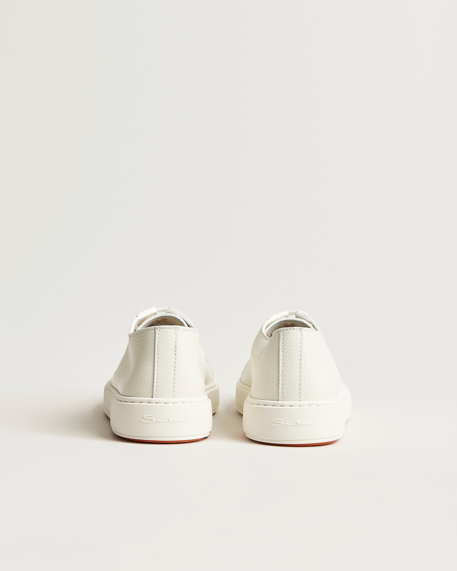 Herren | Sneaker | Santoni | Low Top Grain Leather Sneaker White Calf