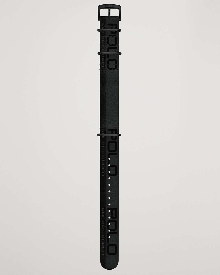 Herren | Polo Ralph Lauren Leather Sporting Strap Black/Grey | Polo Ralph Lauren | Leather Sporting Strap Black/Grey