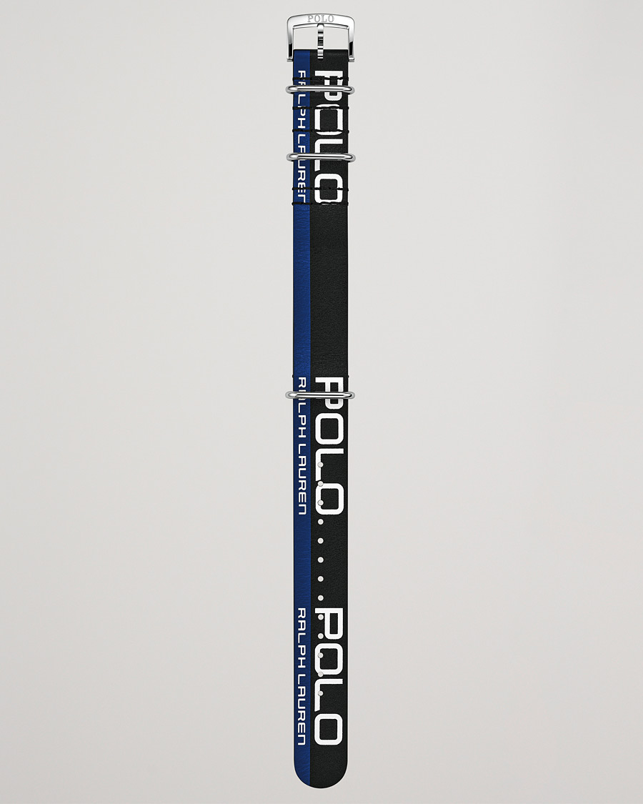 Herren | Polo Ralph Lauren Leather Sporting Strap Black/Blue | Polo Ralph Lauren | Leather Sporting Strap Black/Blue