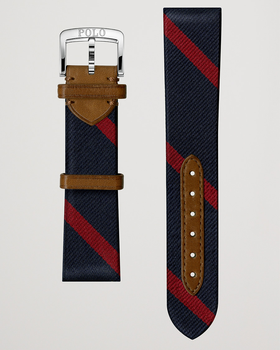 Herren | Polo Ralph Lauren Sporting Silk Strap Navy/Red | Polo Ralph Lauren | Sporting Silk Strap Navy/Red