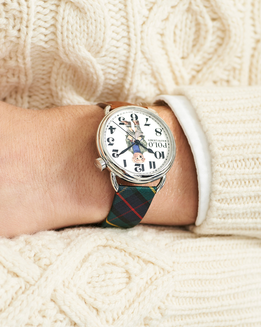 Herren | Polo Ralph Lauren 42mm Automatic Bedbord Bear White Dial | Polo Ralph Lauren | 42mm Automatic Bedbord Bear White Dial