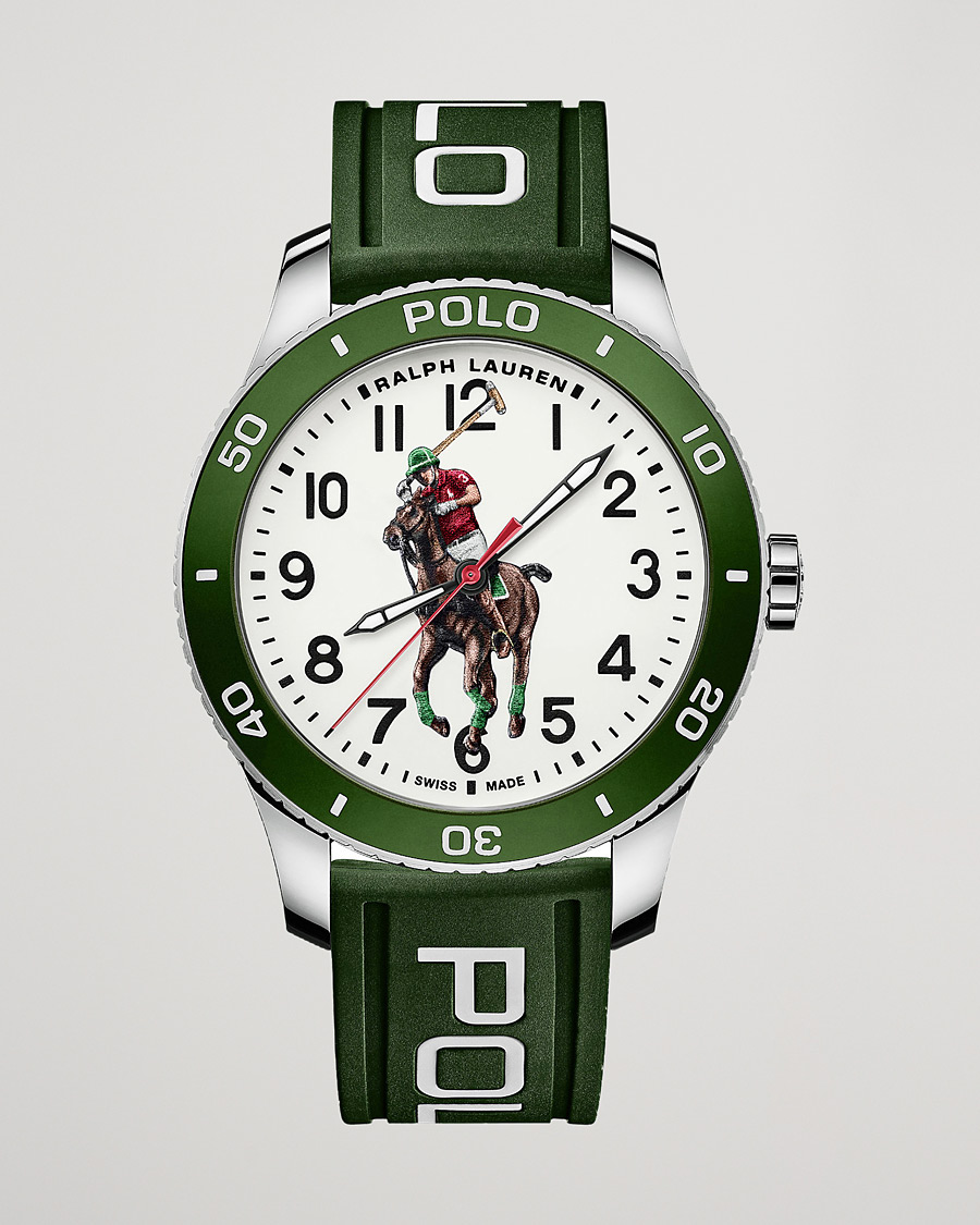 Herren | Uhren | Polo Ralph Lauren | 42mm Automatic Pony Player  White Dial/Green Bezel