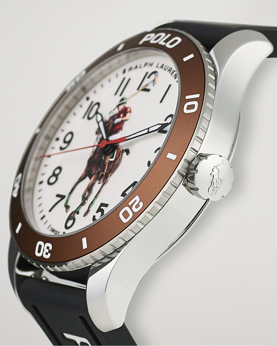 Herren | Polo Ralph Lauren 42mm Automatic Pony Player White Dial/Brown Bezel | Polo Ralph Lauren | 42mm Automatic Pony Player White Dial/Brown Bezel
