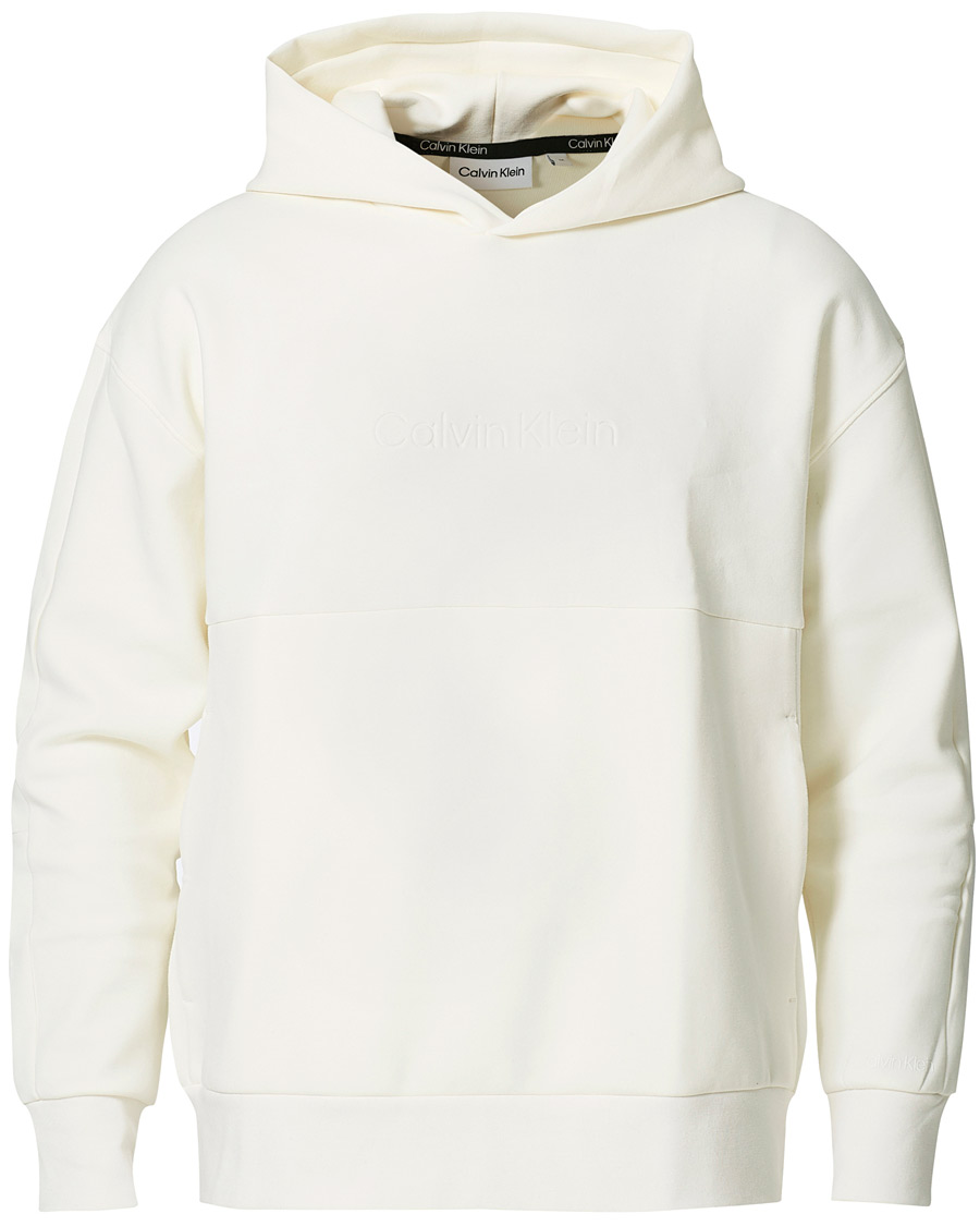 Herren | Pullover | Calvin Klein | Comfort Debossed Logo Hoodie White