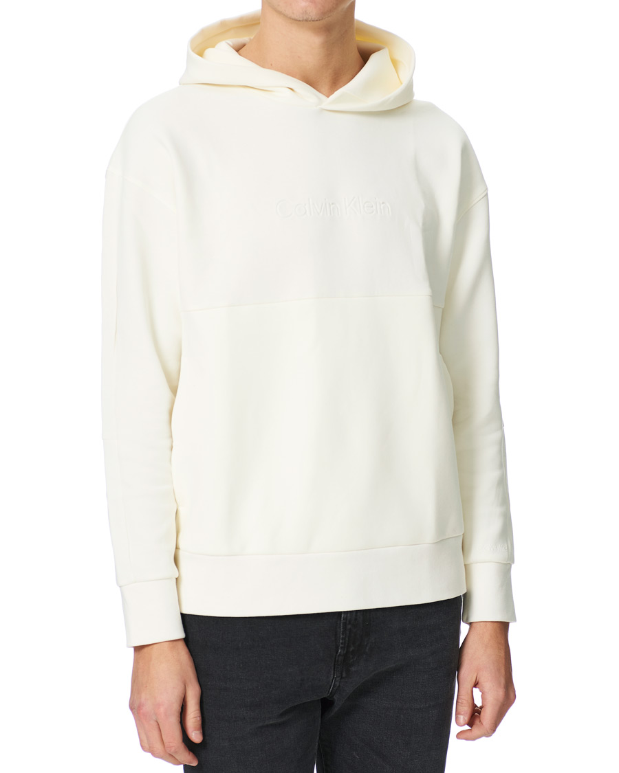 Herren | Pullover | Calvin Klein | Comfort Debossed Logo Hoodie White