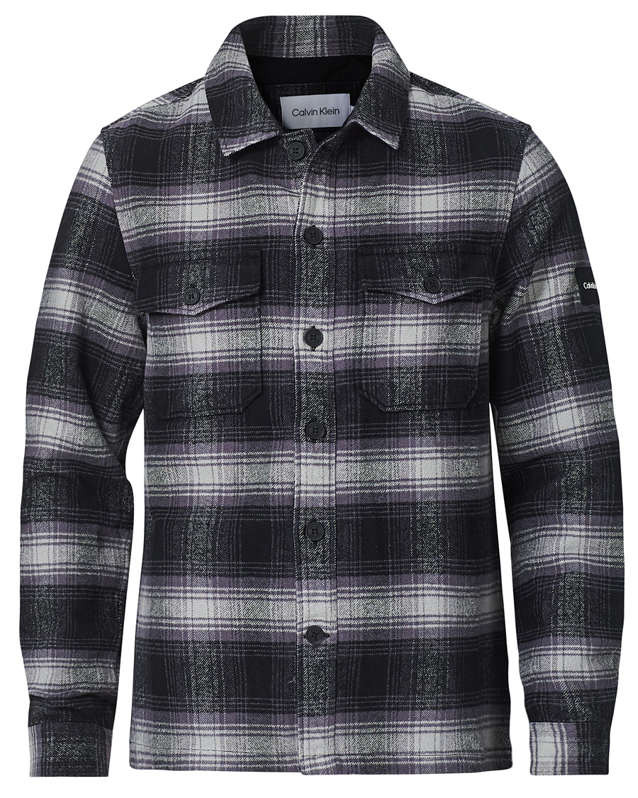 Herren | Hemden | Calvin Klein | Cotton Check Overshirt Black/Grey