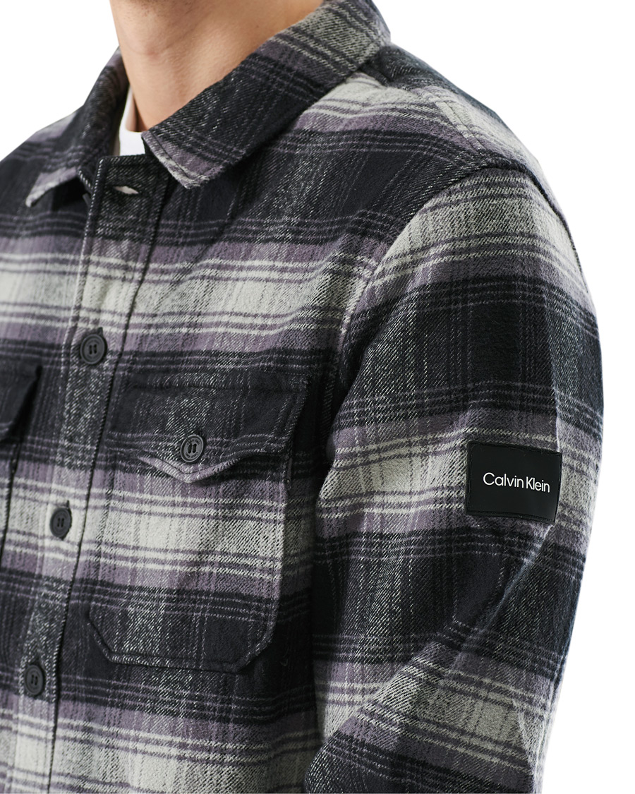 Herren | Hemden | Calvin Klein | Cotton Check Overshirt Black/Grey